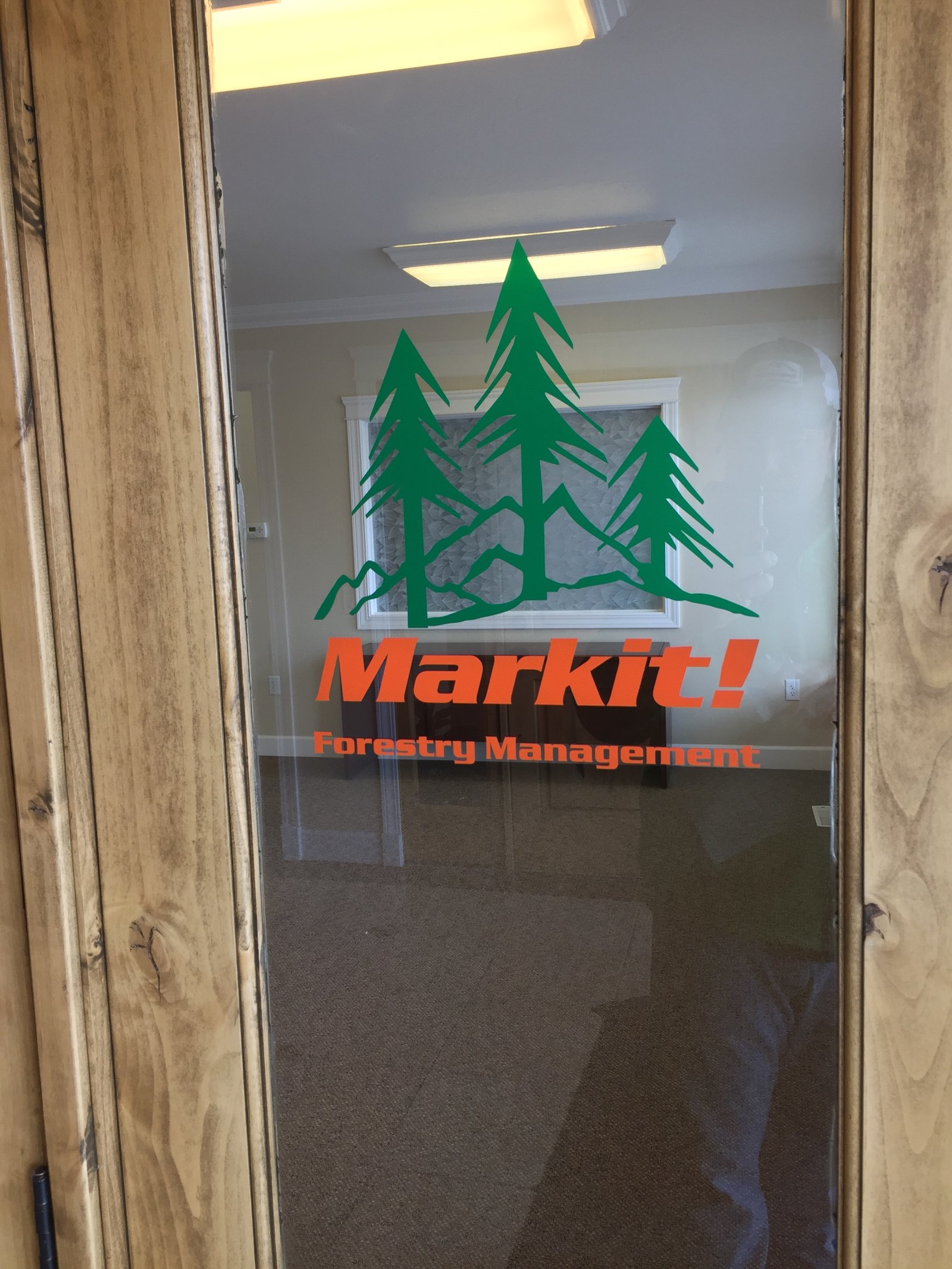 Markit! Forestry Management frosted glass decal